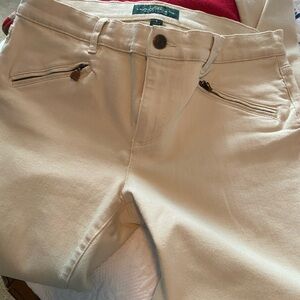 Lauren Ralph Lauren Cream Straight Leg Pants